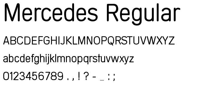 Mercedes Regular font